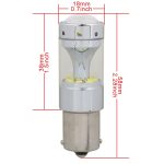 2 Stück 1156 60 W 1200 LM 6000 K Auto-Bremslichter, Blinker, Rückfahrlicht mit 12 CREE XB-D-Lampen, DC 12 V, 1156 – Bild 3