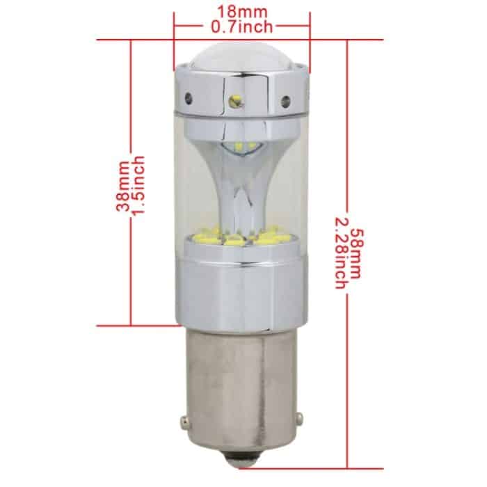 2 Stück 1156 60 W 1200 LM 6000 K Auto-Bremslichter, Blinker, Rückfahrlicht mit 12 CREE XB-D-Lampen, DC 12 V, 1156 – Bild 3