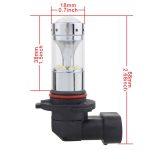 2 Stück 9005 60 W 1200 LM 6000 K Auto-Nebelscheinwerfer mit 12 CREE XB-D LED-Lampen, DC 12 V, 9005 – Bild 3