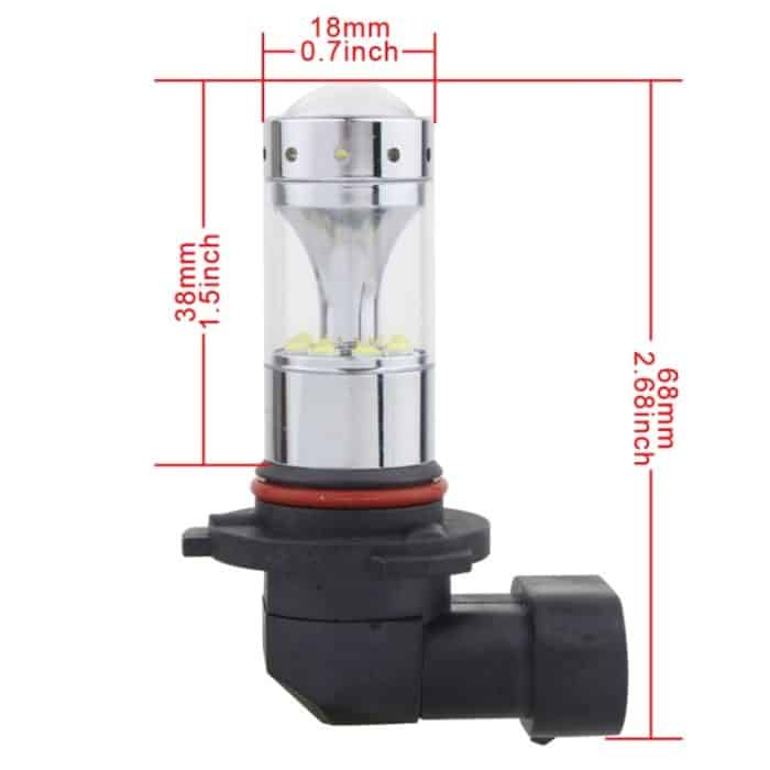 2 Stück 9005 60 W 1200 LM 6000 K Auto-Nebelscheinwerfer mit 12 CREE XB-D LED-Lampen, DC 12 V, 9005 – Bild 3