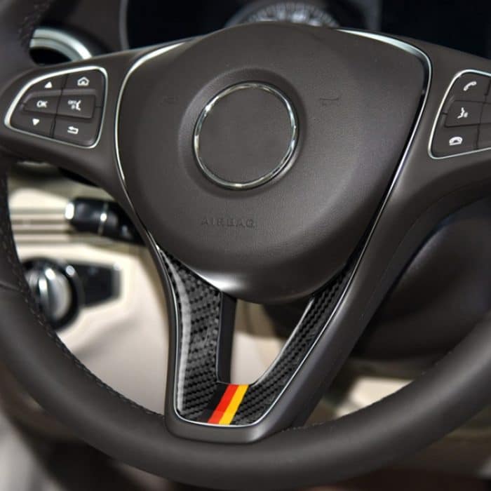 Auto Deutsche Flagge Carbon Lenkrad Dekorativer Aufkleber für Mercedes-Benz – Bild 6