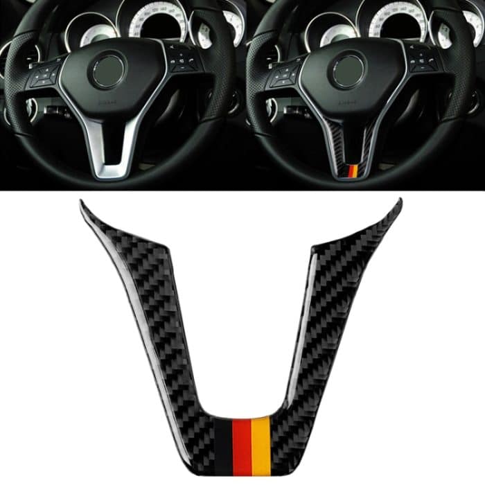 CMS0698.jpg Auto Deutsche Flagge Carbon Lenkrad Dekorativer Aufkleber für Mercedes-Benz – Bild 1