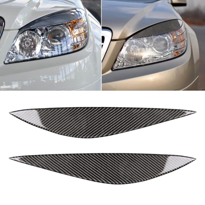 Auto Carbon Fiber Light Augenbraue für Mercedes-Benz W204 Pre-Facelift 2008-2011 – Bild 1