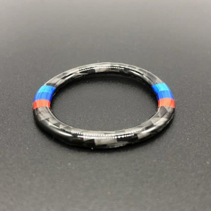 Auto Carbon Fiber Soft Panel Motor Startschlüssel Druckknopf Ringverkleidung Dekorativer Aufkleber für BMW E90 / E92 / E93 2005-2012 – Bild 3