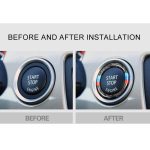 Auto Carbon Fiber Soft Panel Motor Startschlüssel Druckknopf Ringverkleidung Dekorativer Aufkleber für BMW E90 / E92 / E93 2005-2012 – Bild 5