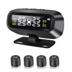 Universal Car Wireless Solarenergie TPMS Reifendruck-Alarmsystem Externer Reifenmonitor – Bild 2