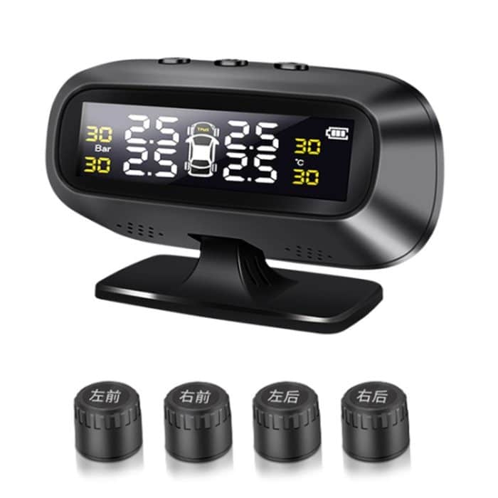 Universal Car Wireless Solarenergie TPMS Reifendruck-Alarmsystem Externer Reifenmonitor – Bild 2