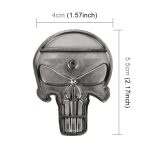 Goldschädel mit roten Augen Metall Autoaufkleber – Bild 3