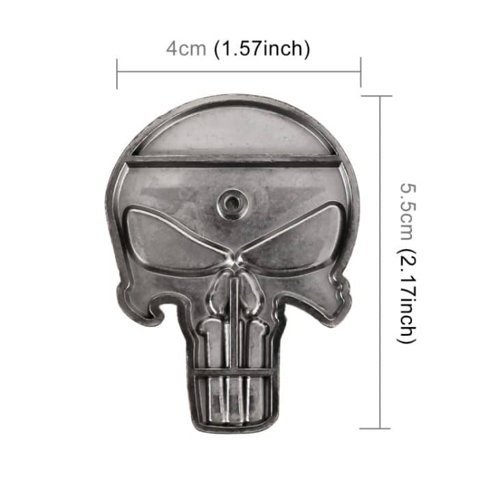 Goldschädel mit roten Augen Metall Autoaufkleber – Bild 3