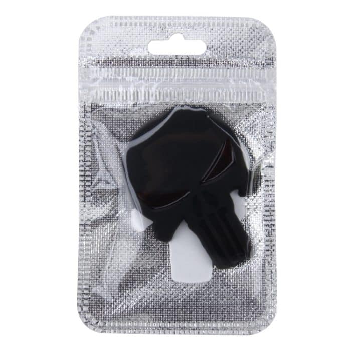 Pure Black Skull Metal Autoaufkleber – Bild 5