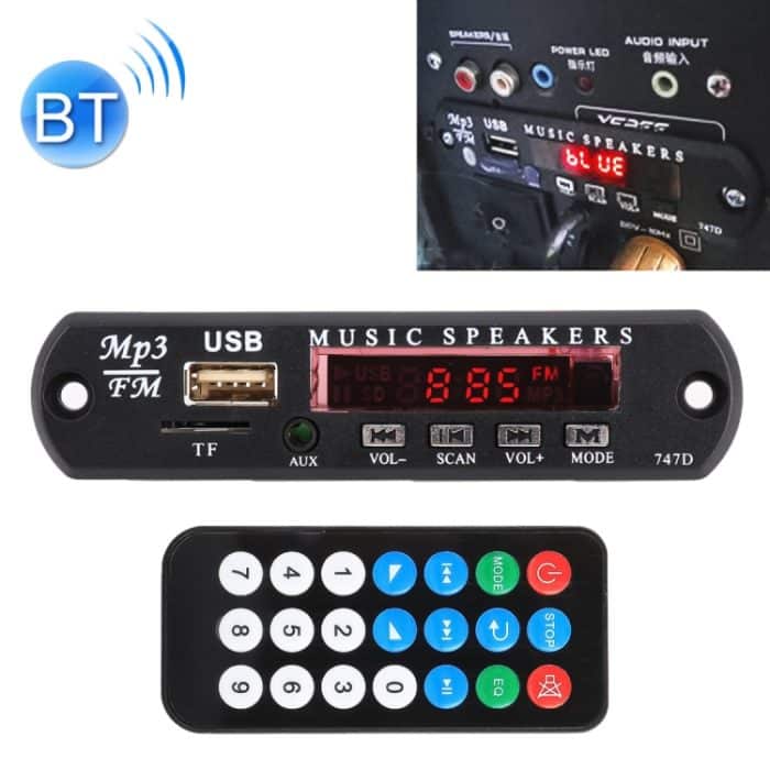 CMS0829.jpg Auto 12V Audio Bluetooth MP3 Player Decoder Board FM Radio TF USB 3,5 mm AUX, ohne Aufnahme – Bild 1