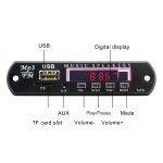 Auto 12V Audio Bluetooth MP3 Player Decoder Board FM Radio TF USB 3,5 mm AUX, ohne Aufnahme – Bild 3