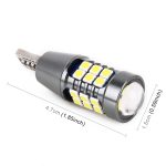 2 PCS T15 DC9-16V / 7,5W / 6000K / 600LM Auto-Rückfahrscheinwerfer 27LEDs SMD-3030-Lampen – Bild 3