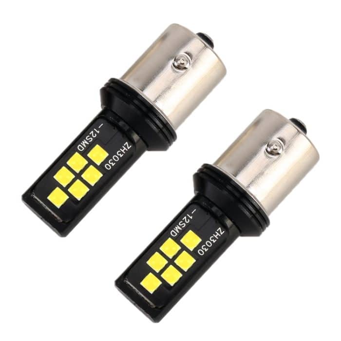 2 Stück 1156 DC9–16 V/3,5 W Auto-Blinker, 12 LEDs, SMD-ZH3030-Lampen, mit Konstantstrom, 1156 (White Light), 1156 – Bild 2