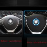 Lenkrad-Dekorationsring-Abdeckungsaufkleber aus Aluminiumlegierung für BMW – Bild 5