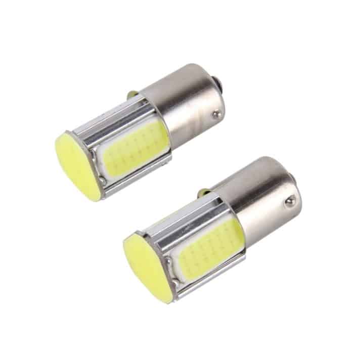 2 Stück 1156/BA15S 5 W 6000 K 350 lm 4 COB-LEDs Canbus Auto-Bremslicht-Rücklicht-Glühbirne, DC 12 V, 1156 – Bild 2