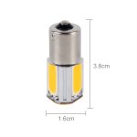 2 Stück 1156/Ba15s 5 W 4 COB-LEDs Auto-Blinker, DC 12 V, 1156+5W Yellow Light – Bild 4