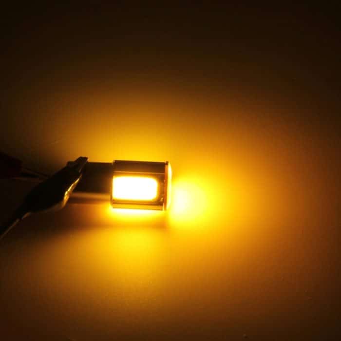 2 Stück 1156/Ba15s 5 W 4 COB-LEDs Auto-Blinker, DC 12 V, 1156+5W Yellow Light – Bild 6