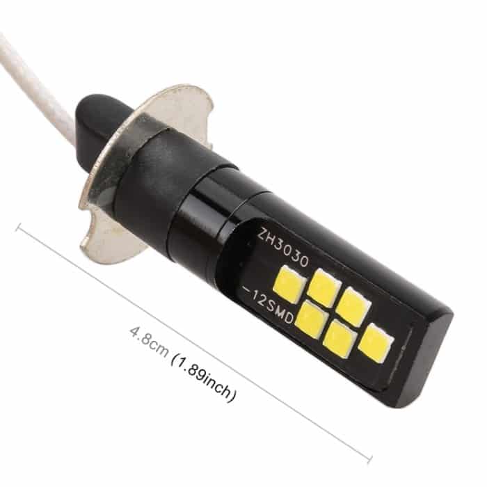 2 PCS H3 DC9-16V / 3,5 W / 6000 K / 320 LM Auto-Nebelscheinwerfer 12 LEDs SMD-ZH3030 Lampen, mit Konstantstrom, H3 – Bild 3