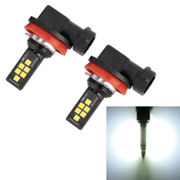 2 Stück H11 DC9-16V / 3,5 W / 6000 K / 320 lm Auto-Nebelscheinwerfer 12 LEDs SMD-ZH3030 Lampen, mit Konstantstrom, H11 – Bild 1