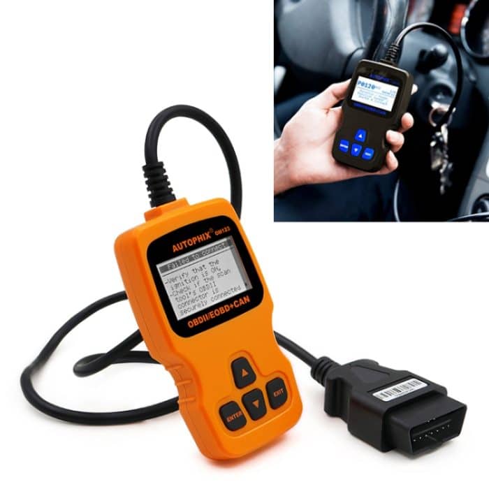 AUTOPHIX OM123 Tragbarer Auto-OBD2-Scanner, Auto-Diagnosegerät, OBD 2-Kfz-Scanner, EOBD-Codeleser, OM123, OM123 (Orange) – Bild 1