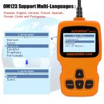 AUTOPHIX OM123 Tragbarer Auto-OBD2-Scanner, Auto-Diagnosegerät, OBD 2-Kfz-Scanner, EOBD-Codeleser, OM123, OM123 (Orange) – Bild 8