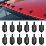 10 PCS Universal Car Kohlefaser Textur Haifischflossen Diffusor Vortex Generator Dachspoiler