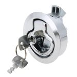 Wohnmobil-/Yacht-/Badezimmer-Türverriegelung, Schranktürstopper, Schubladenschrank, Schließfach, mit Schlüssel, Washroom Door Catch Latch (Silver), Washroom Door Catch Latch (Black)