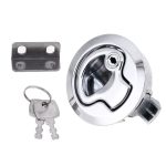 Wohnmobil-/Yacht-/Badezimmer-Türverriegelung, Schranktürstopper, Schubladenschrank, Schließfach, mit Schlüssel, Washroom Door Catch Latch (Silver), Washroom Door Catch Latch (Black) – Bild 5