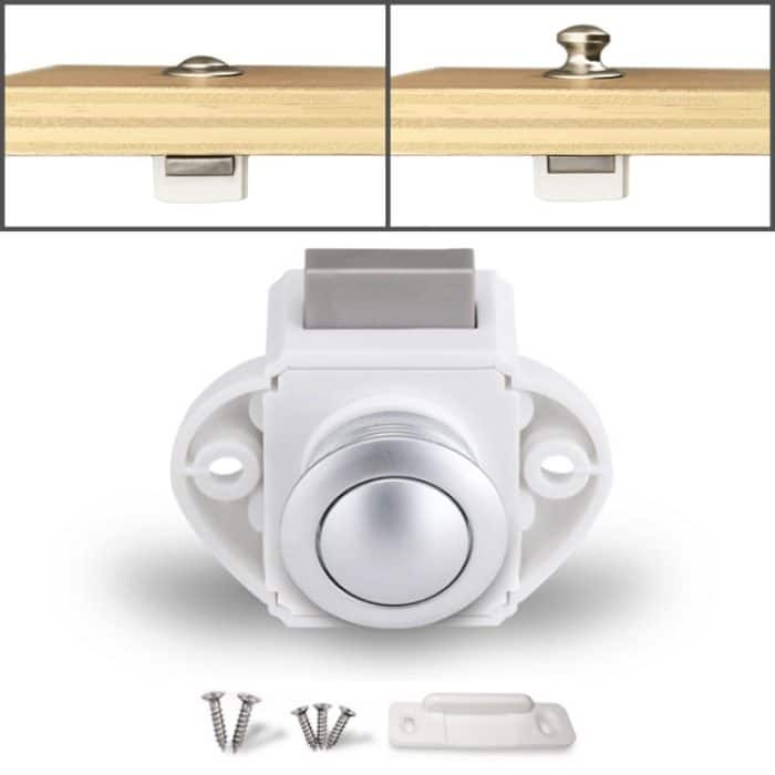 Press-Typ Schubladenschrank-Verriegelung, Schrank-Türstopper, Schubladenschrank, Schließfach für Wohnmobile, Yachten, Möbel – Bild 1