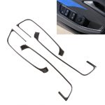 4 PCS Car Carbon Fiber Türknopf Dekorrahmen für Audi A3