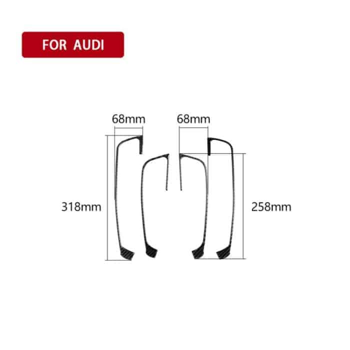 4 PCS Car Carbon Fiber Türknopf Dekorrahmen für Audi A3 – Bild 7