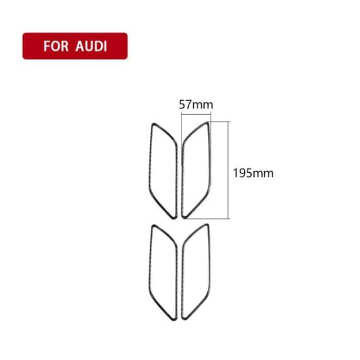4 PCS Car Carbon Fiber Innenarmlehne Dekorativer Rahmen für Audi A3 – Bild 7
