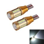 2 PCS T15-4014-32SMD + 1CREE 5W 650LM Weißlicht-LED-Dekodierung Lampe für Autolichter, DC12V （Gold）
