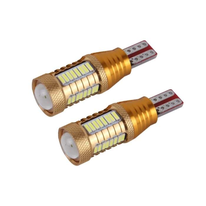 2 PCS T15-4014-32SMD + 1CREE 5W 650LM Weißlicht-LED-Dekodierung Lampe für Autolichter, DC12V （Gold） – Bild 2