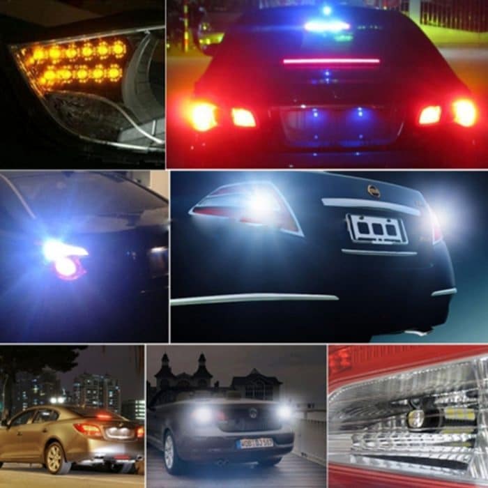 2 PCS T20 / 7440 10W 1000LM 6000K Weiß + Gelbes Licht DRL & Blinker mit 20 SMD-5730-LED-Lampen ， DC 12-24V – Bild 8