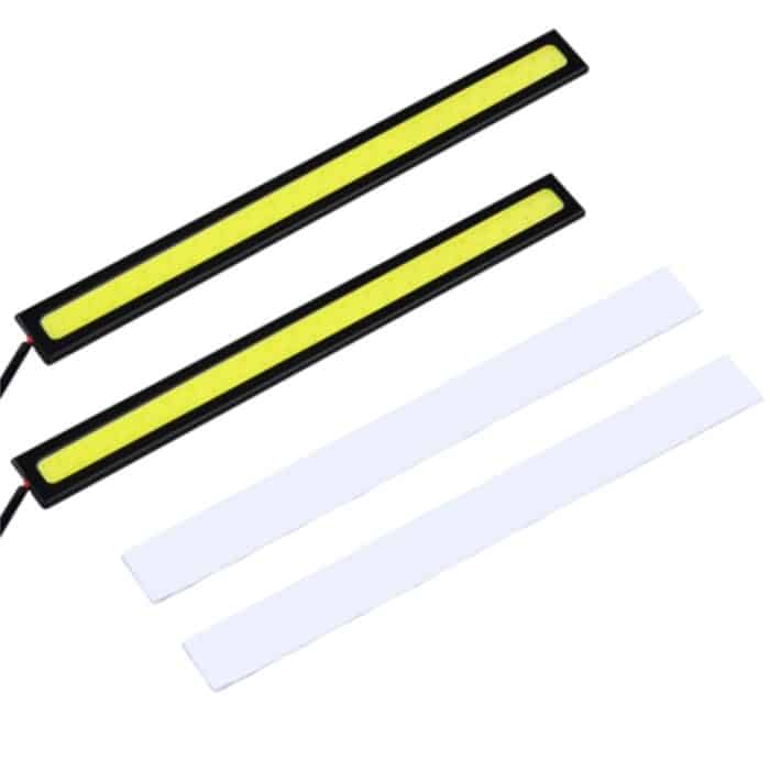 2 PCS 6W 400 LM 6000K DRL COB Weißlichtleiste Autolichtquelle Wasserdichtes Tagfahrlicht, DC 12V – Bild 2