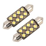 2 PCS 39 mm DC12V / 1,5W / 6000K / 110LM 8LEDs SMD-3030 Auto-Leselampe Dome Light mit Decoder – Bild 2