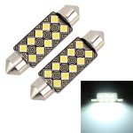 2 PCS 41 mm DC12V / 1,5W / 6000K / 110LM 10LEDs SMD-3030 Auto-Leselampe Dome Light mit Decoder