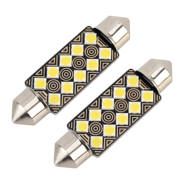 2 PCS 41 mm DC12V / 1,5W / 6000K / 110LM 10LEDs SMD-3030 Auto-Leselampe Dome Light mit Decoder – Bild 2