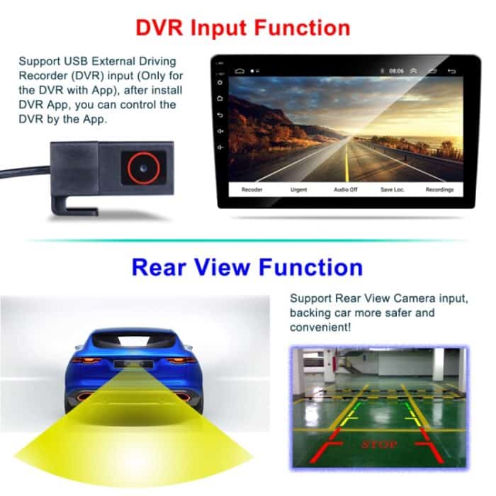 HD 10,1 Zoll Universal Car Android 8.1 Funkempfänger MP5-Player, Unterstützung FM & Bluetooth & TF-Karte & GPS – Bild 12