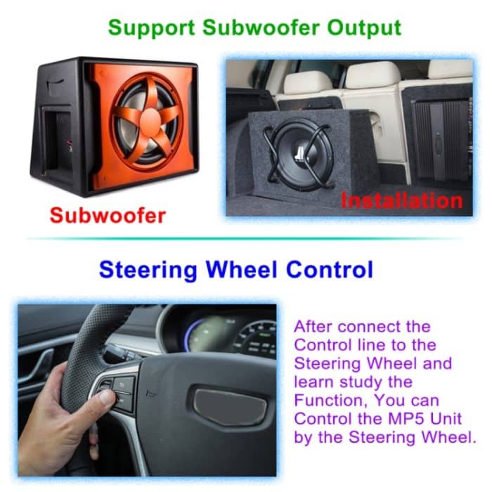 HD 10,1 Zoll Universal Car Android 8.1 Funkempfänger MP5-Player, Unterstützung FM & Bluetooth & TF-Karte & GPS – Bild 14