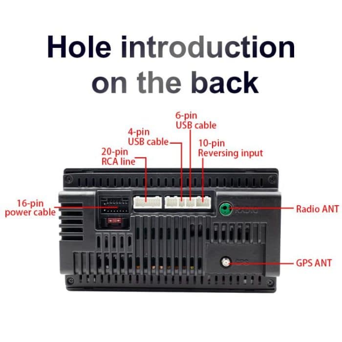 HD 10,1 Zoll Universal Car Android 8.1 Funkempfänger MP5-Player, Unterstützung FM & Bluetooth & TF-Karte & GPS – Bild 4