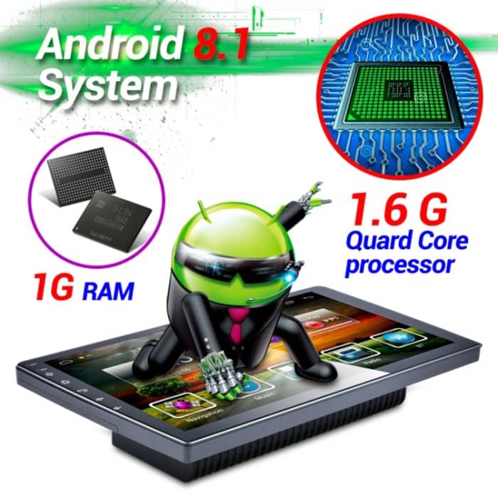 HD 10,1 Zoll Universal Car Android 8.1 Funkempfänger MP5-Player, Unterstützung FM & Bluetooth & TF-Karte & GPS – Bild 6