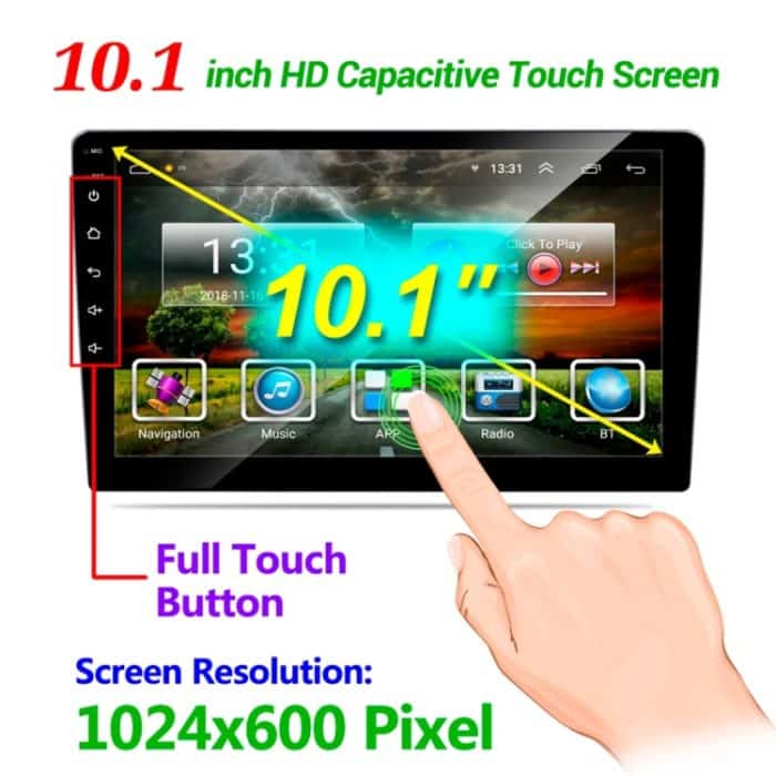 HD 10,1 Zoll Universal Car Android 8.1 Funkempfänger MP5-Player, Unterstützung FM & Bluetooth & TF-Karte & GPS – Bild 7