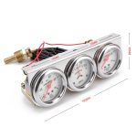 52mm 12V Universal Car Modified Triple Meter 3 in 1 Gauge Ölpresse + Wassertemperaturanzeige + Amperemeter, mit Sensor – Bild 2