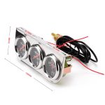 52mm 12V Universal Car Modified Triple Meter 3 in 1 Gauge Ölpresse + Wassertemperaturanzeige + Amperemeter, mit Sensor – Bild 2