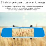 V100 7-Zoll-LCD-Touchscreen-Rückspiegel-Autorekorder mit separater Kamera, 170-Grad-Weitwinkelanzeige, Unterstützung für Nachtsicht / Loop-Video / Bewegungserkennung / G-Sensor / TF-Karte – Bild 14