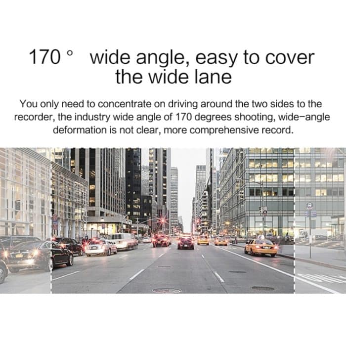 V100 7-Zoll-LCD-Touchscreen-Rückspiegel-Autorekorder mit separater Kamera, 170-Grad-Weitwinkelanzeige, Unterstützung für Nachtsicht / Loop-Video / Bewegungserkennung / G-Sensor / TF-Karte – Bild 15