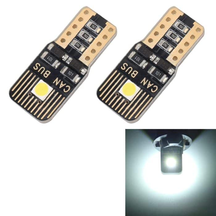 2 Stück T10 / W5W / 168/194 DC12V / 1,3 W / 6000 K / 110 lm 2 LEDs SMD-3030 Auto-Umrissleuchte, mit Decoder, 2LEDs SMD-3030 – Bild 1